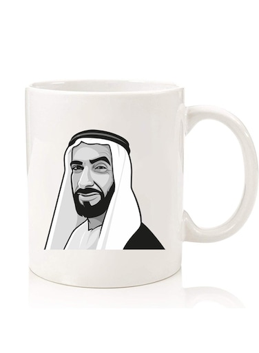 Premium Quality Two Sided Printed Coffee Mug Tea Cup For Home Office, Kids Men Women Sheikh zayed