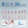 7AM2M Sonic Electric Toothbrush for Adults and Kids- High Power Rechargeable Toothbrushes with 8 Brush Heads,5 Adjustable Modes, Built-in 2-Minute Smart Timer,4 Hours Fast Charge for 30 Days (Pink)

