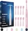 7AM2M Sonic Electric Toothbrush for Adults and Kids- High Power Rechargeable Toothbrushes with 8 Brush Heads,5 Adjustable Modes, Built-in 2-Minute Smart Timer,4 Hours Fast Charge for 30 Days (Pink)
