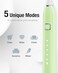 7AM2M Sonic Electric Toothbrush with 6 Brush Heads for Adults and Kids, One Charge for 120 Days, Wireless Fast Charge, 5 Modes with 2 Minutes Built in Smart Timer, Electric Toothbrushes (Light Green)
