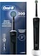 Oral B Vitality 300 Rechargeable Toothbrush with CrossAction Brush Head, 3 Cleaning Modes &amp; 2 Minutes Built-in Timer D103.413.3 Black