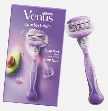 GILLETTE VENUS COMFORT GLIDE HAIR REMOVAL RAZOR WOMEN WITH SOAP AVOCADO SCENT  1`S