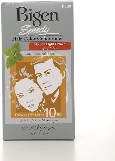 Bigen Speedy Hair Color Conditioner No. 885   Light Brown   Ammonia-Free Formula for Soft, Healthy Hair