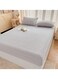 Waterproof Fitted Bedding Topper Set 180 x 200 cm Light Grey Protect Your Mattress and Pillows Includes 2 Pillowcases