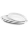 DOWAN Large Serving Platter, 16"/14"/12" Oval Platters Oven Safe, White Serving Plates for Wedding Decor, Ceramic Serving Dish for Entertaining Food, Set of 3