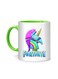Styles Fortnite Unicorn Rainbow Smasher Printed Mug White/Green 10cm