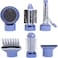 7-in-1 Hair Styler Kit for Women   Hot Air Brush, Curling Iron, Straightener, Volumizer &amp; Comb Attachments   Multifunctional Blow Dryer Brush Set for All Hair Types &ndash; Blue