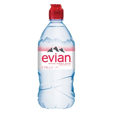 evian  Recycled Bottles Natural Mineral Water 750ml Sports Cap