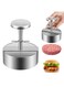 Press, Stainless Steel Hamburger Patty Maker, 14cm Adjustable Burger Patty Maker, Patty Making Mold for Meat, Vegetables, Beef, BBQ Barbecue Homemade Hamburger