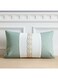 HOME Patchwork Filled Cushion - Green 30x50 cm   Decorative Rectangular Pillow   Soft Polyester Cushion For Sofa &amp; Home Decor   Stylish Textured Throw Pillow