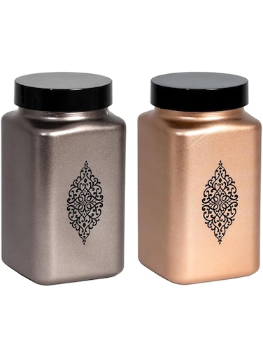 Servewell HARMONY 2 lt Square Canister-Metallic Silver-Bronze-Black Design