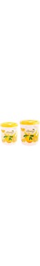 ESQUBE Storage Containers for Kitchen   With Durable Lid (Cereal, Flour and Sugar Containers) - Yellow (Pack of 2)