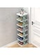 MyMobility 6-Tier Shoe Rack Organizer - Space-Saving Shoe Storage for Closet Narrow, Entryway, and Bedroom - Shoe Stand Cabinet - Durable Plastic Shoe Shelf - Shoe Organizer for Hallway and Cloakroom