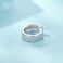 S925 Sterling Silver Platinum Plated Metallic Ring Single Ear Cuff(SCE1691)