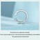 S925 Sterling Silver Platinum Plated Metallic Ring Single Ear Cuff(SCE1691)