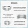 S925 Sterling Silver Platinum Plated Metallic Ring Single Ear Cuff(SCE1691)