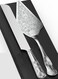 Luxury Wedding Cake Knife Beautifully Engraved Cutting Set 11.8-inch for Saudi Weddings &amp; Anniversaries(Silver)