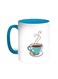A Cup Of Coffee Printed Coffee Mug Turquoise/White