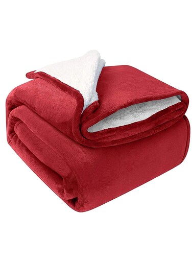 G H Sherpa Blanket King Size Twin Plush Throw Bed Blanket Flannel Fleece Reversible Lamb Blanket Warm and Plush Travel Blanket for Bed Sofa Travel Couch