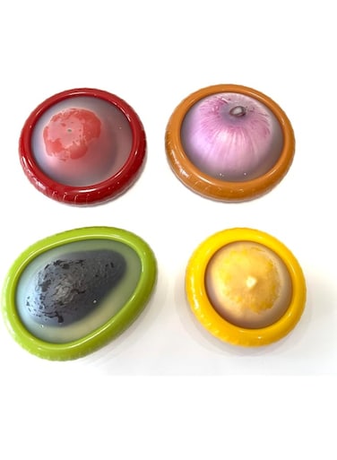 halteoly 4PC Silicone Fruit and Vegetable Storage Containers Set for Fridge, Onion Storage Container, Avocado keeper,Tomato Saver,and Lemon holder