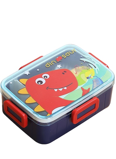 Bento Stainless Steel Lunch Box BPA Free Leakproof With Soup Bowl - Lunch Box For Girls - Kids Lunch Box For School - Back to School Lunch Boxes Spill proof Clip Lock 600ml (Dinosaur)