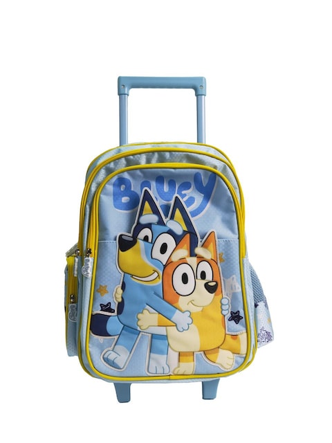 Bluey Kids Trolley Backpack Blue and Yellow Size 16 Inch