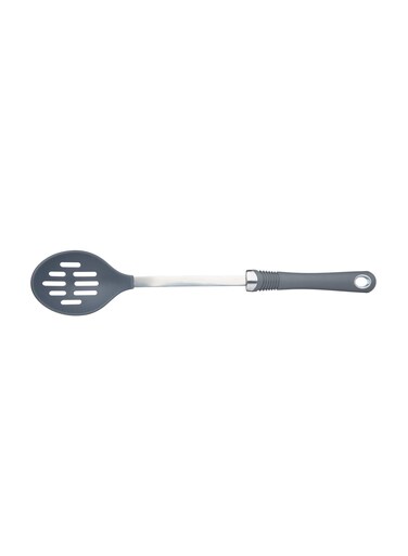 Soft Grip Stainless Steel Slotted Spoon &acirc;&euro;&ldquo; Durable &amp; Hang-Tagged for Display