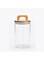Oasisgalore Clear Round Glass Cereal Storage Jar - 1000ml Capacity, Embraced with an Acacia Wood Lid 24cm Diameter - Exquisite Glass Jar