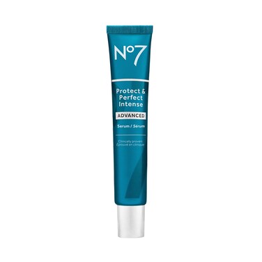 No7Protect &amp; Perfect Intense Advanced Serum - Anti-Aging Face Serum that Visibly Smoothes &amp; Firms Fine Lines and Wrinkles - Formulated with Hyaluronic Acid and Matrix 3000+ Technology (1.69 Fl Oz)