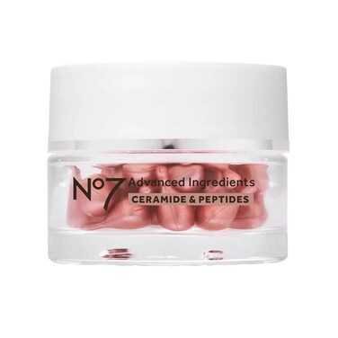 No7Advanced Ingredients Ceramide &amp; Peptide Capsules - Anti Aging Face Serum for Fine Lines &amp; Wrinkles - Assists in Skin Repair and Helps to Nourish &amp; Firm Complexion (30pk)