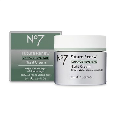 No7Future Renew Damage Reversal Night Cream - Hydrating Face Moisturizer &amp; Firming Cream to Reverse Visible Signs of Skin Damage - Dermatologist Approved and Suitable for Sensitive Skin (1.69 Fl Oz)