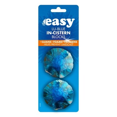 Easy-In Cistern Blocks Twin (2x38g) Blue &ndash; Economic Toilet Freshener for Cisterns &amp; Septic Tanks