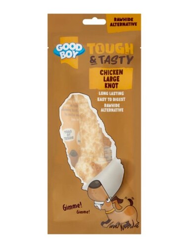 Goodboy Tough &amp; Tasty Large Chicken Knot Dog Treat &ndash; 85 g   Natural, Chewy, Long-Lasting Reward for Dogs