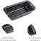 Loaf Pan for Baking Bread, Carbon Steel Non Stick Rectangular Bakeware Bread Mold Large Loaf Tin Pans Baking Tray for Oven Toast, Banana Cakes, Sourdough Lasagna, Meatloaf (Black)