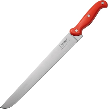 Prestige Professional Butcher Knife 12 Inch- Red, Carving Slicing Meat Knife, Slaughter Knife, PR49352