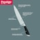 Prestige 8-piece knife set with acrylic stand    laser-cut rust-free stainless steel blade ( BLACK ) PR57538