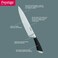 Prestige Deko 7.5" (18.5 Cm) Knife Sharpener   Rust Free Stainless Steel Blade - PR57547