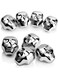 Whiteswallow Ecentaur Whiskey Stones Metal Reusable Ice Cubes Stainless Steel Whisky Drink Cube Steel Skull Set of 6