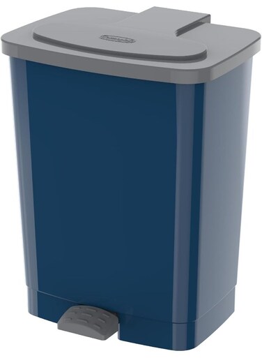 20 L Step-On Waste Bin With Pedal 33 X 27 X 40 Cm (Pearl Blue) Pearl Blue 20.0Liters