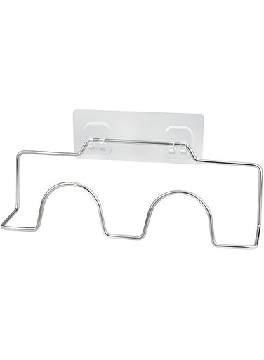 COOLBABY Stainless Steel Slipper Rack Perforation-free Bathroom Door Rear Toilet Slipper Hanging Rack Storage Shoe Rack Bathroom Storage Rack（5PCS）