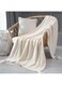 Knitted Throw Blankets, Cozy Lightweight Decorative Throw, Warm Woven Blanket with Tassels for Couch Sofa, Bed and Living Room, All Seasons Suitable for Women, Men and Kids (Beige, 130X170cm)