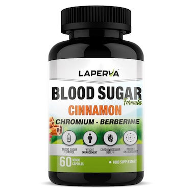 Laperva Blood Sugar Cinnamon Chromium Berberin, 60 Veggie Capsules