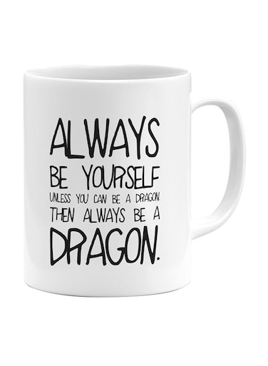 Be Yourself Quote Printed Mug White