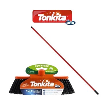 Tonkita Spazio Indoor Broom with Stick - Eco-Friendly Cleaning for Every Corner