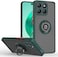 Honor X8b Case Cover Metal Ring Holder Grip Kickstand Car Magnetic Mount Shockproof Matte Hard Back Bumper Case for Honor X8B 2024 (Green)