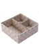 AUFUYAOLIN Set of 4 Woven Storage Box Cube Basket Drawer Organizer Divider Basket Box, Storage Tote Bins for Bathroom, Kitchen, Cabinet, Closet, Shelf, Dresser, Store Snacks,Baking Supplies