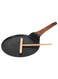 LIFE Pancake Pan 24Cm   Aluminum  Induction base  Non-stick coating   Scratch Resistant &amp; Durable   Soft touch wooden esthetic handle , Black