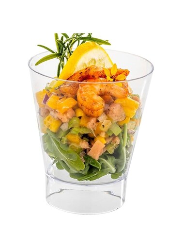 Restaurantware Large Parfait Glass, Parfait Cup, Dessert Cup - 7 oz - Clear - Premium Plastic - 100ct Box - Restaurantware