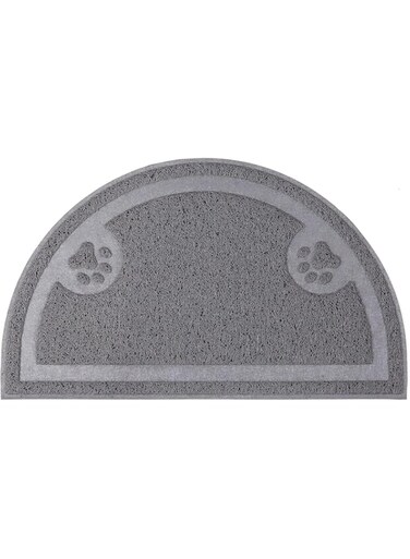 Tazweeq Cat Litter Mat Litter Trapping Mat-No Mess-Waterproof-Non Skid, Portable Multi-Purpose Cat Litter Mat, Cat Paw Print Litter Box Mat (Gray)