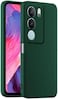 Vivo Y19s Liquid Silicon Case, Soft Microfiber Lining Cushion Slim Shell Shockproof Protective Soft Gel Rubber Matte Finish Cover Camera Protection Case for Vivo Y19S 2024 (Green)